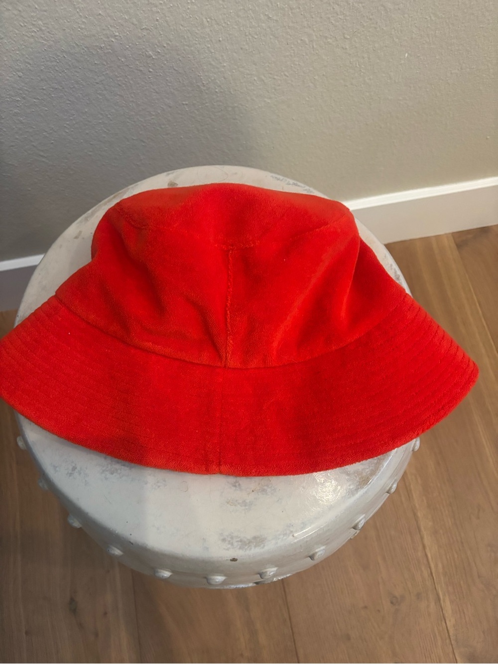 Lack Of Color Bright Red/Orange  Bucket Hat With Pocket - Picture 4 of 4